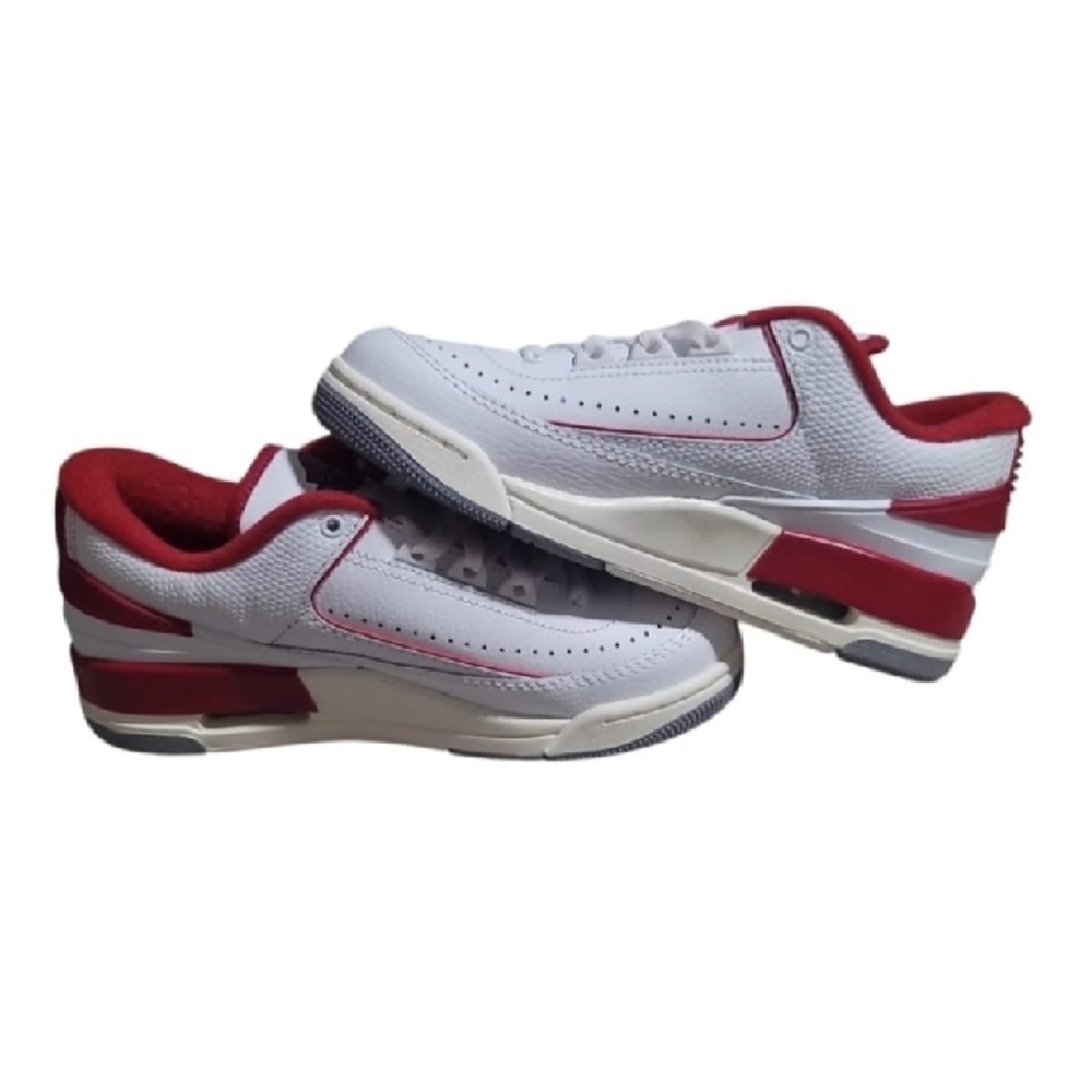Jordan Kids' White and Red Sneakers